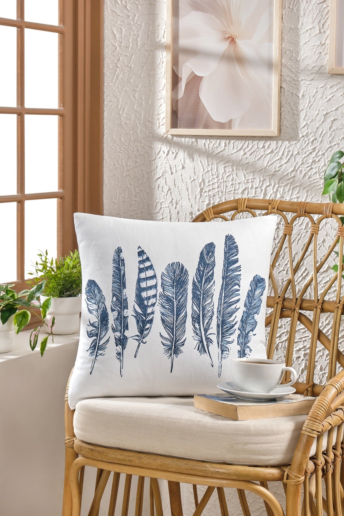 Soft Kadife Baskılı 43 x 43 cm Kırlent Kılıfı