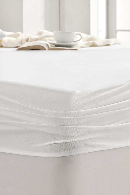 100X200 Micro Fitted Su Geçirmez Beyaz Yatak Koruyucu Alez