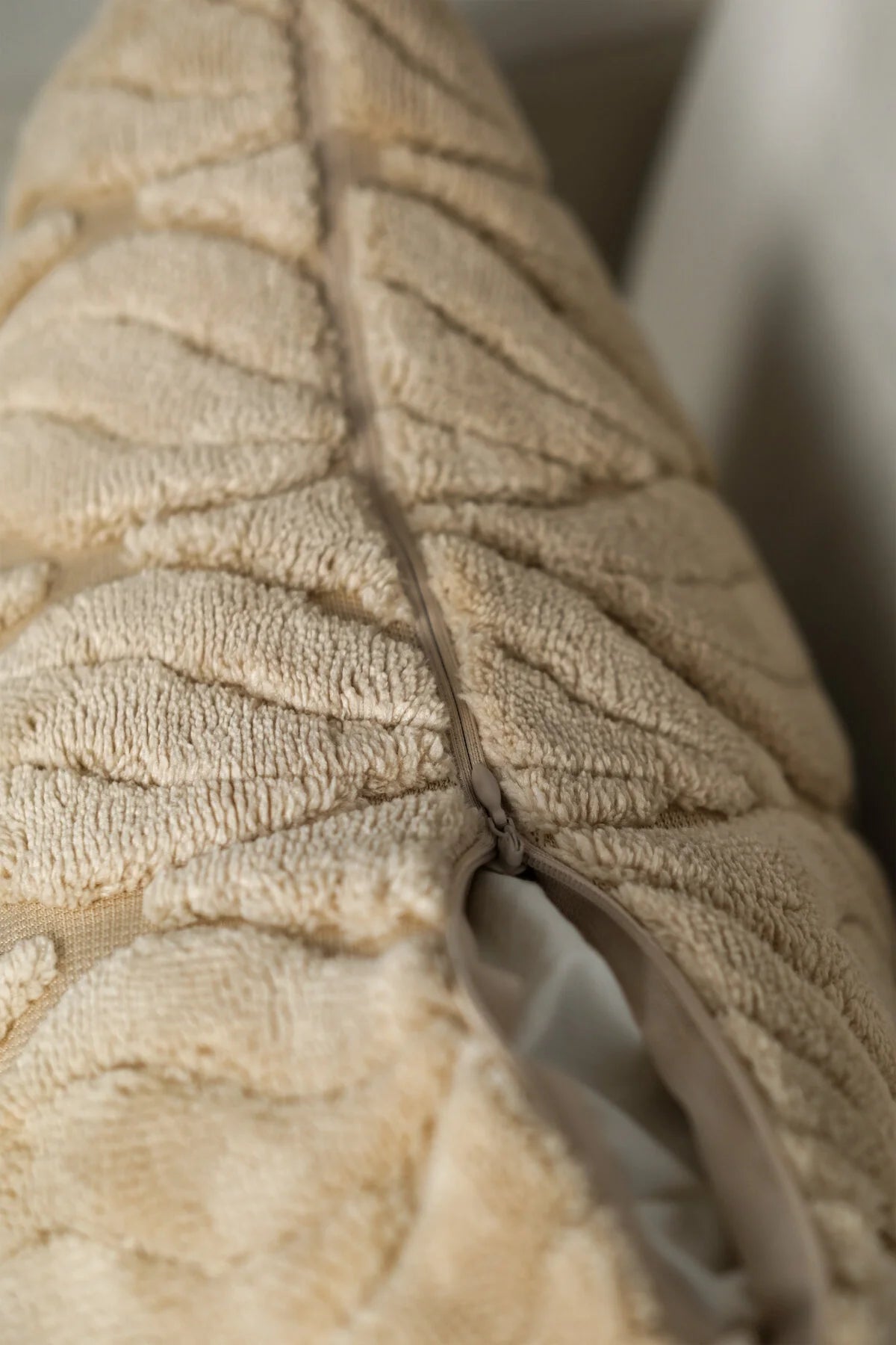 Bej Baklava Desen Bohem Özel Tasarım Punch Panç Desen Dekoratif Kırlent Kılıfı