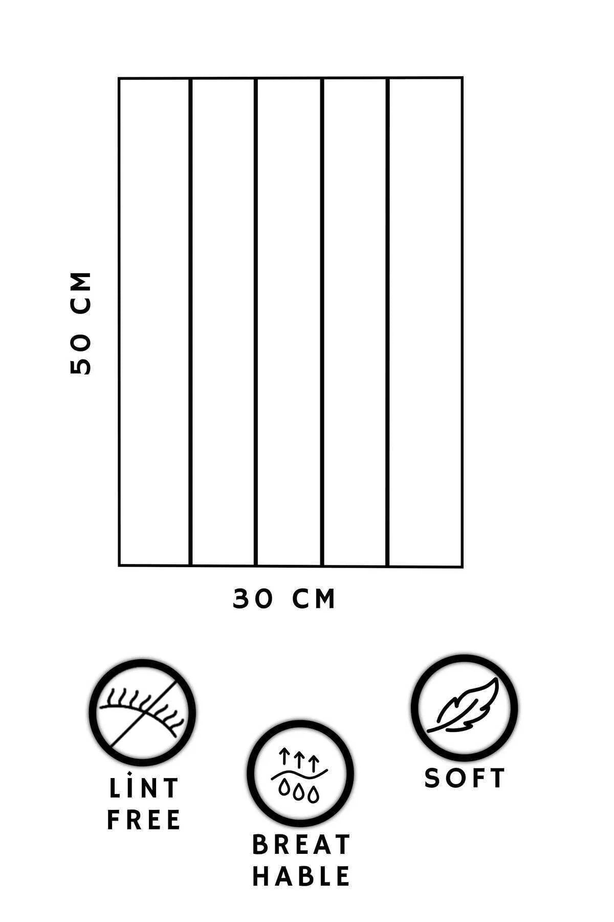 Lacivert 6'lı Sophia 30x50 Mutfak Havlusu