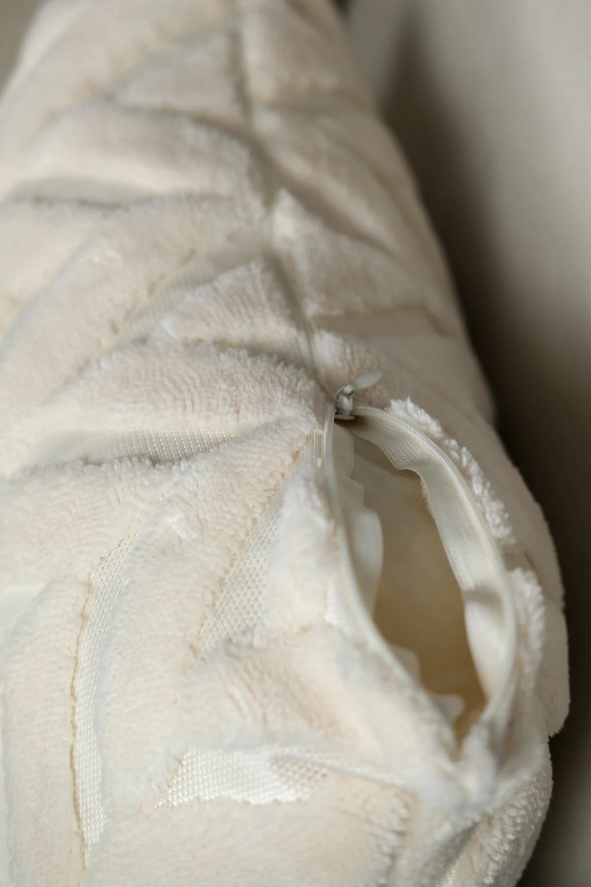 Ekru Başak Desen Bohem Özel Tasarım Punch Panç Desen Dekoratif Kırlent Kılıfı