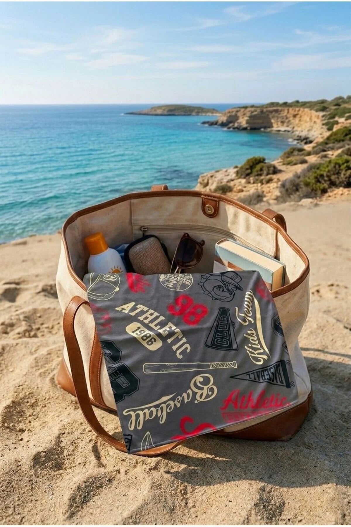 Game Day Gri - Antrasit Plaj Havlusu 70 x 150 cm