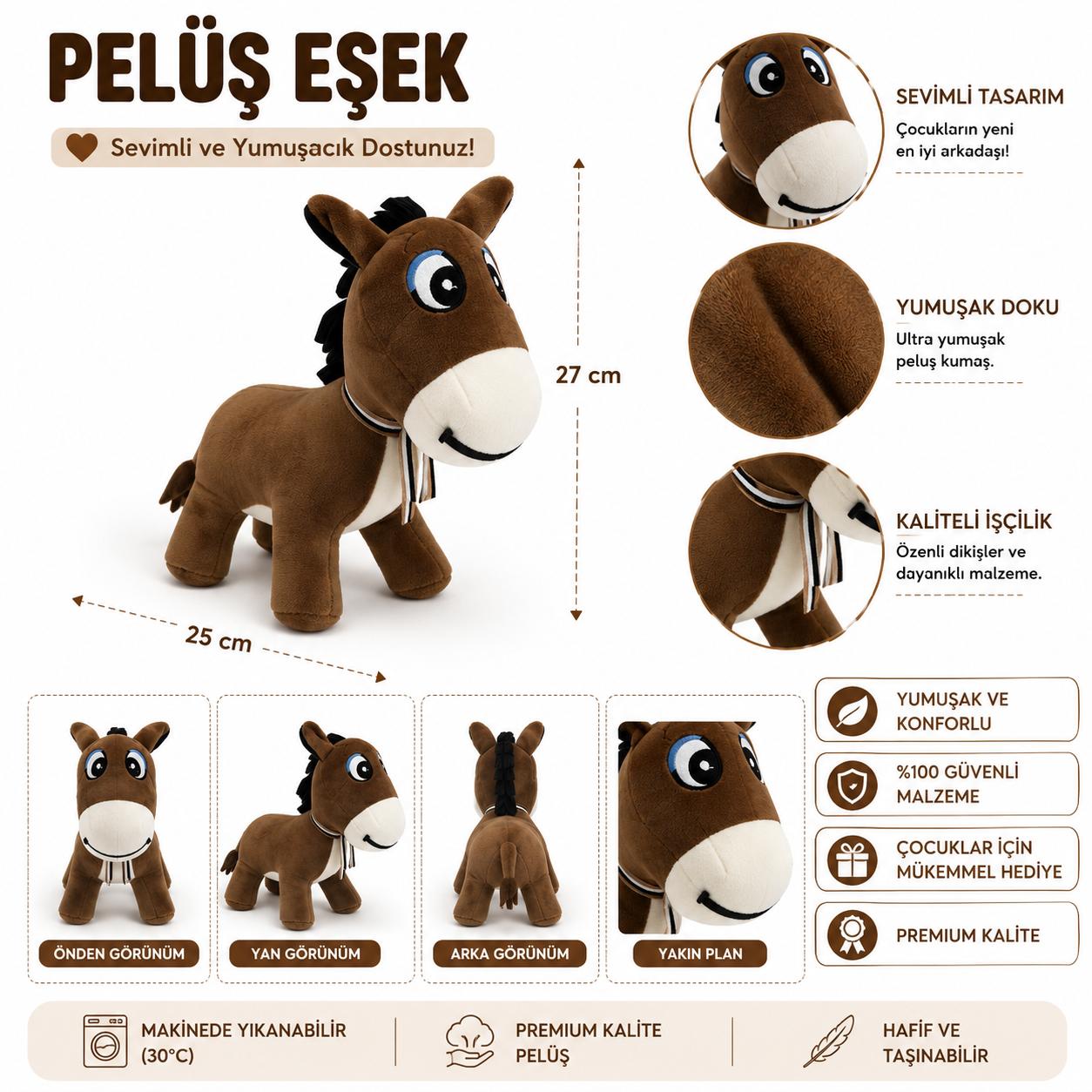 Loselya Sevgililer Günü Peluş Oyuncak Hediyelik 30 cm Doğum Günü Yıl Dönümü