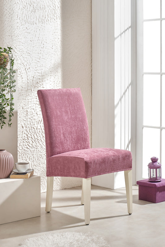 Gül Kurusu Ultra Soft Yumuşak Esnek Sandalye Kılıfı - Yüksek Sırtlı Sandalye Uyumlu - Tam Koruma