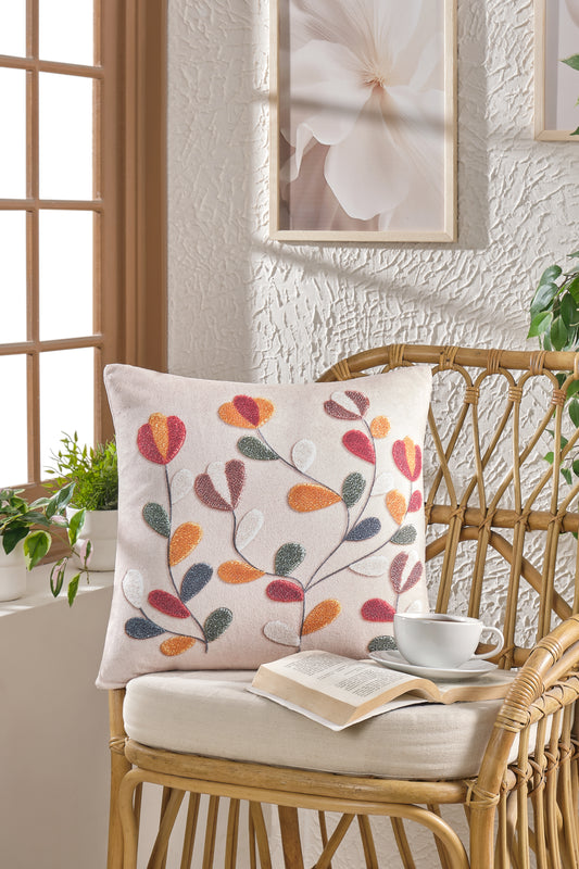 Lale Soft Kadife Baskılı 43 x 43 cm Kırlent Kılıfı