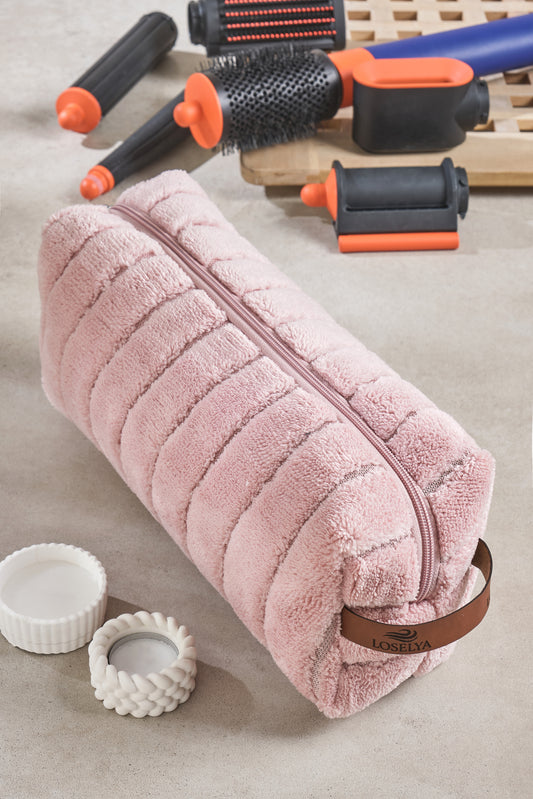 Somon-Dalga Airwrap Uyumlu Tüm Parçalar Için Çanta Düzleştirici Saç Maşası Çantası Büyük Boy Makyaj Çantası