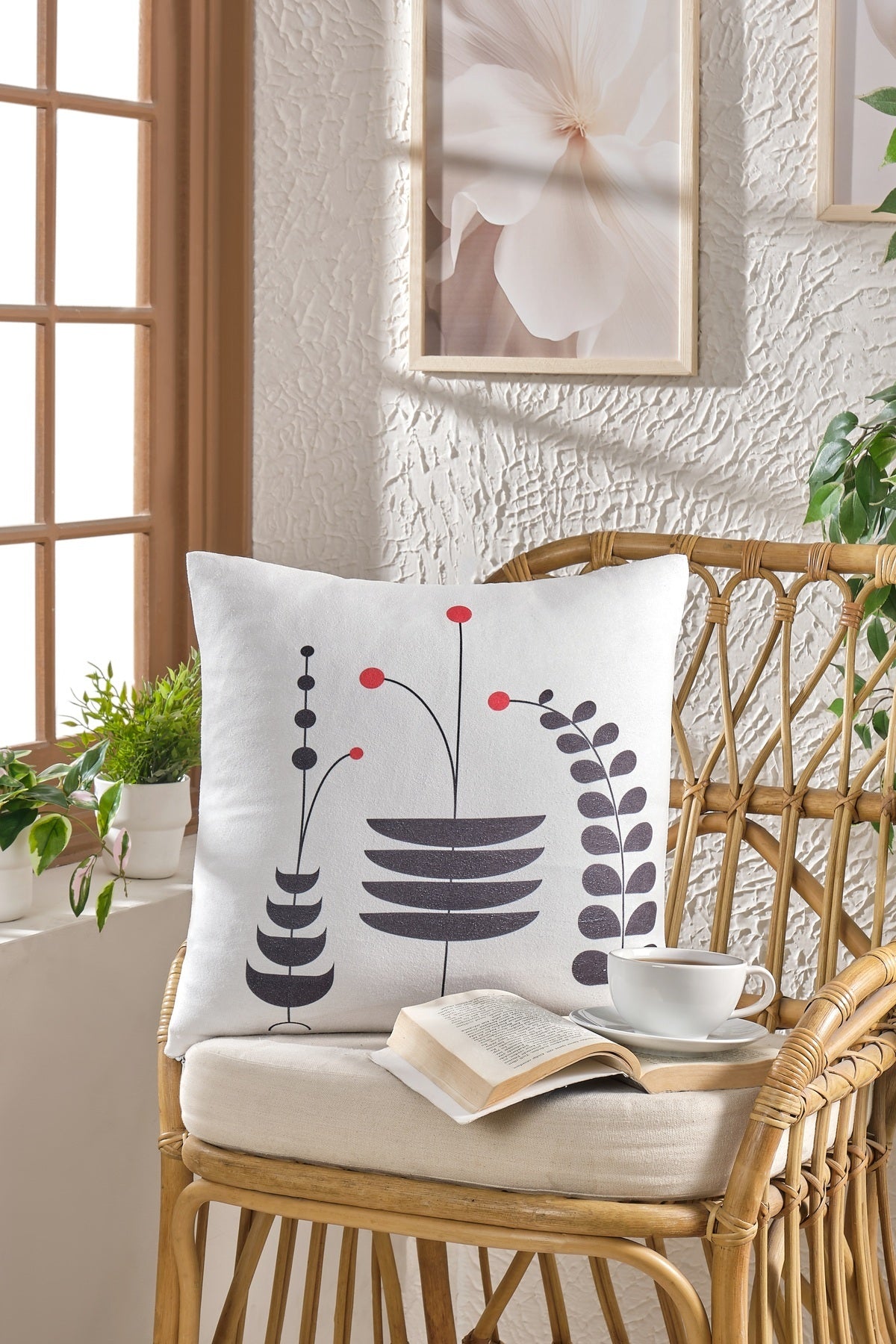 Soft Kadife Baskılı 43 x 43 cm Kırlent Kılıfı