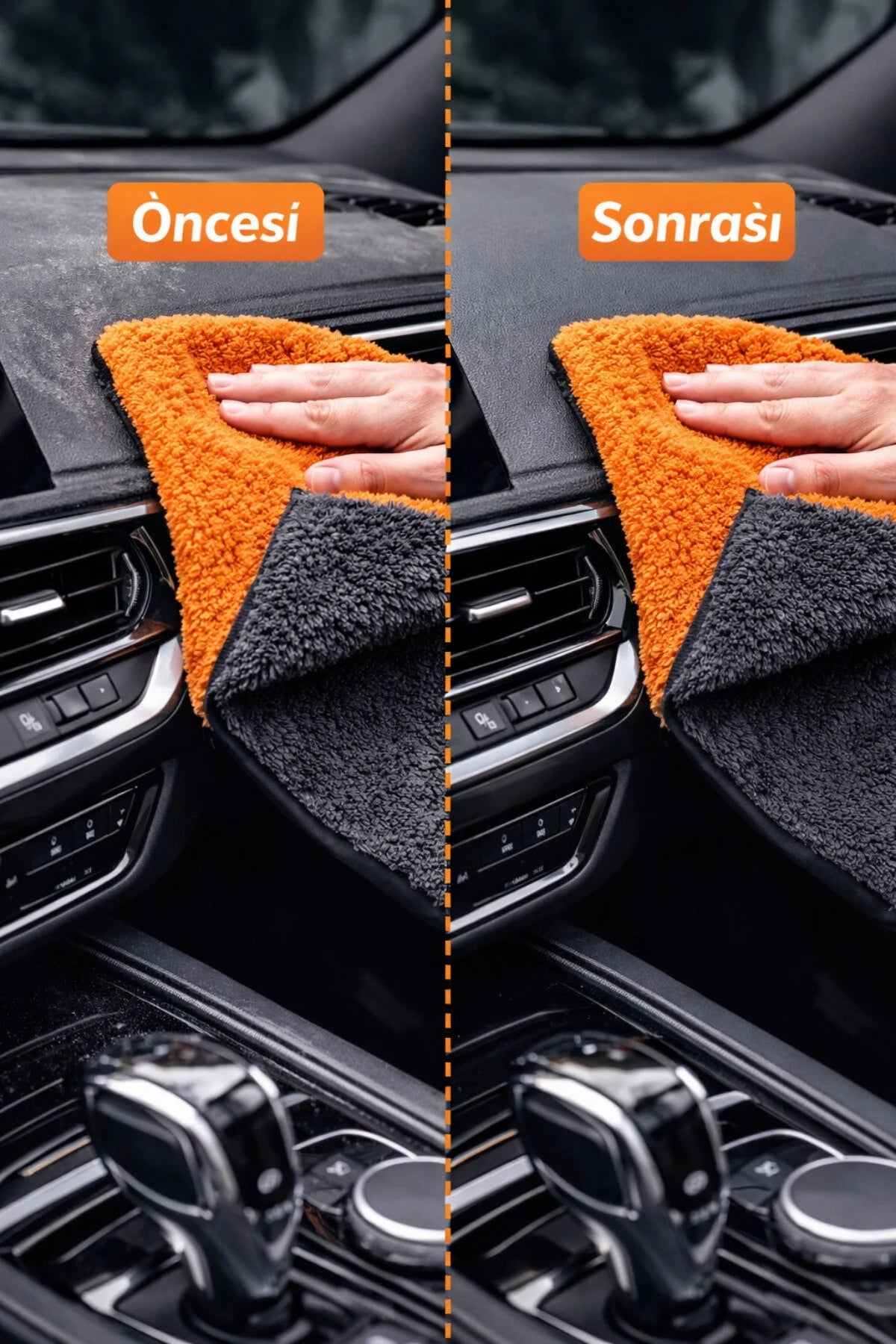 Çok Amaçlı Araba Yıkama Havlusu, Çiziksiz Ultra Emici, Yoğun Köpürtücü ve Kurulayıcı 40x40 cm 1 Adet
