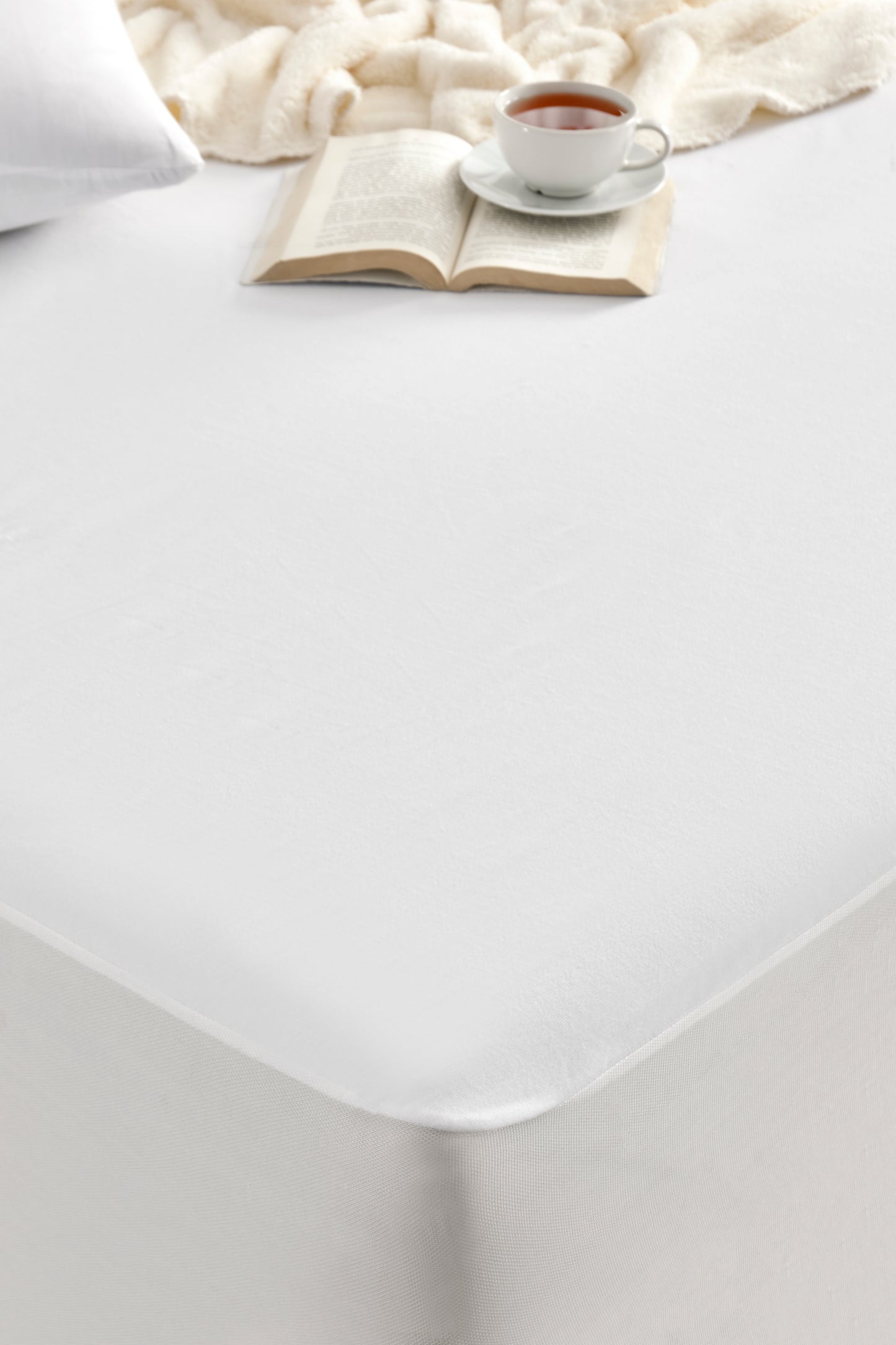 180X200 Micro Fitted Su Geçirmez Beyaz Yatak Koruyucu Alez