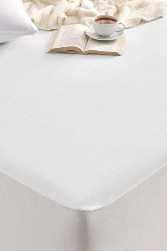 100X200 Micro Fitted Su Geçirmez Beyaz Yatak Koruyucu Alez