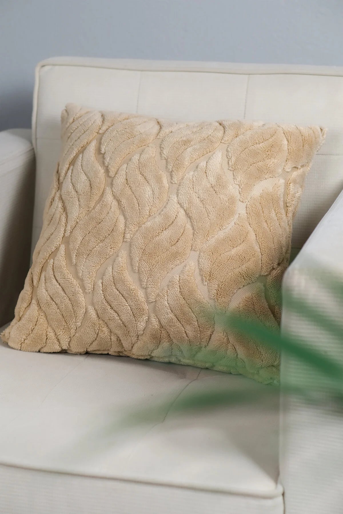 Bej Baklava Desen Bohem Özel Tasarım Punch Panç Desen Dekoratif Kırlent Kılıfı