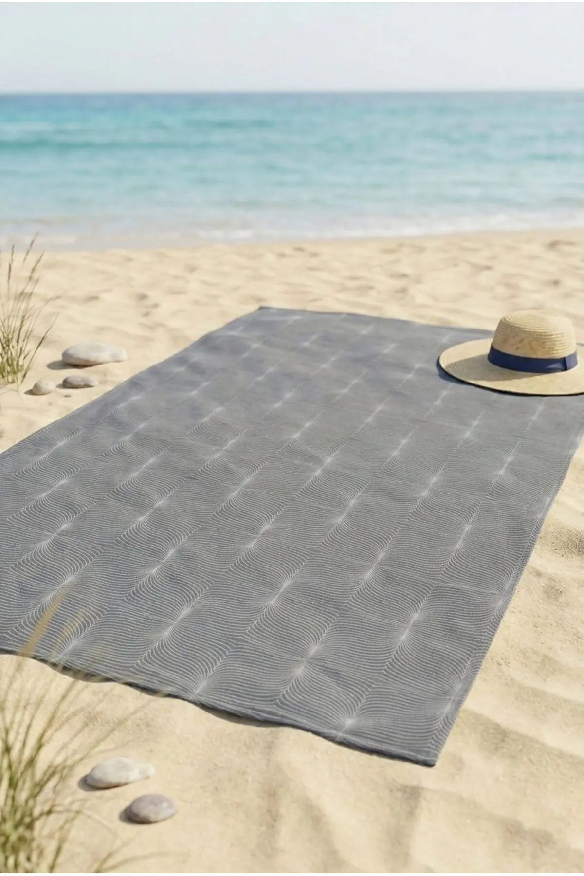 Deep Wave Antrasit Plaj Havlusu 70 x 150 cm