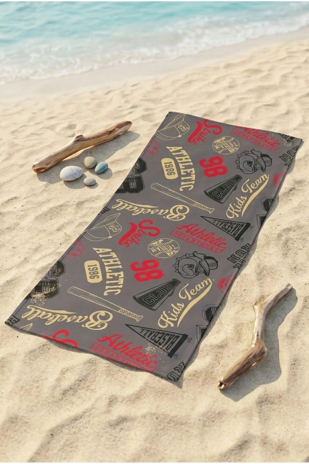 Game Day Gri - Antrasit Plaj Havlusu 70 x 150 cm