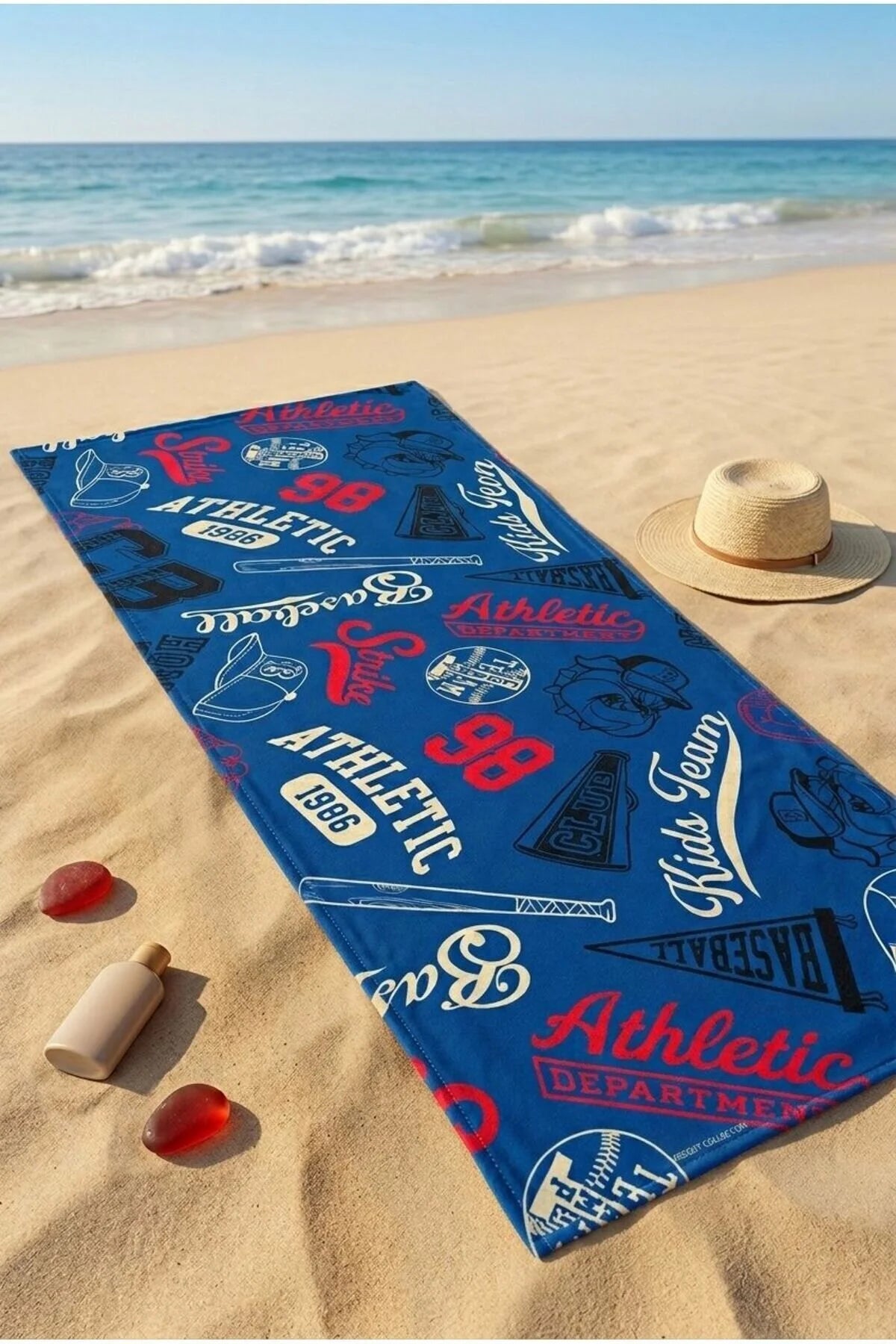 Game Day Mavi Plaj Havlusu 70 x 150 cm