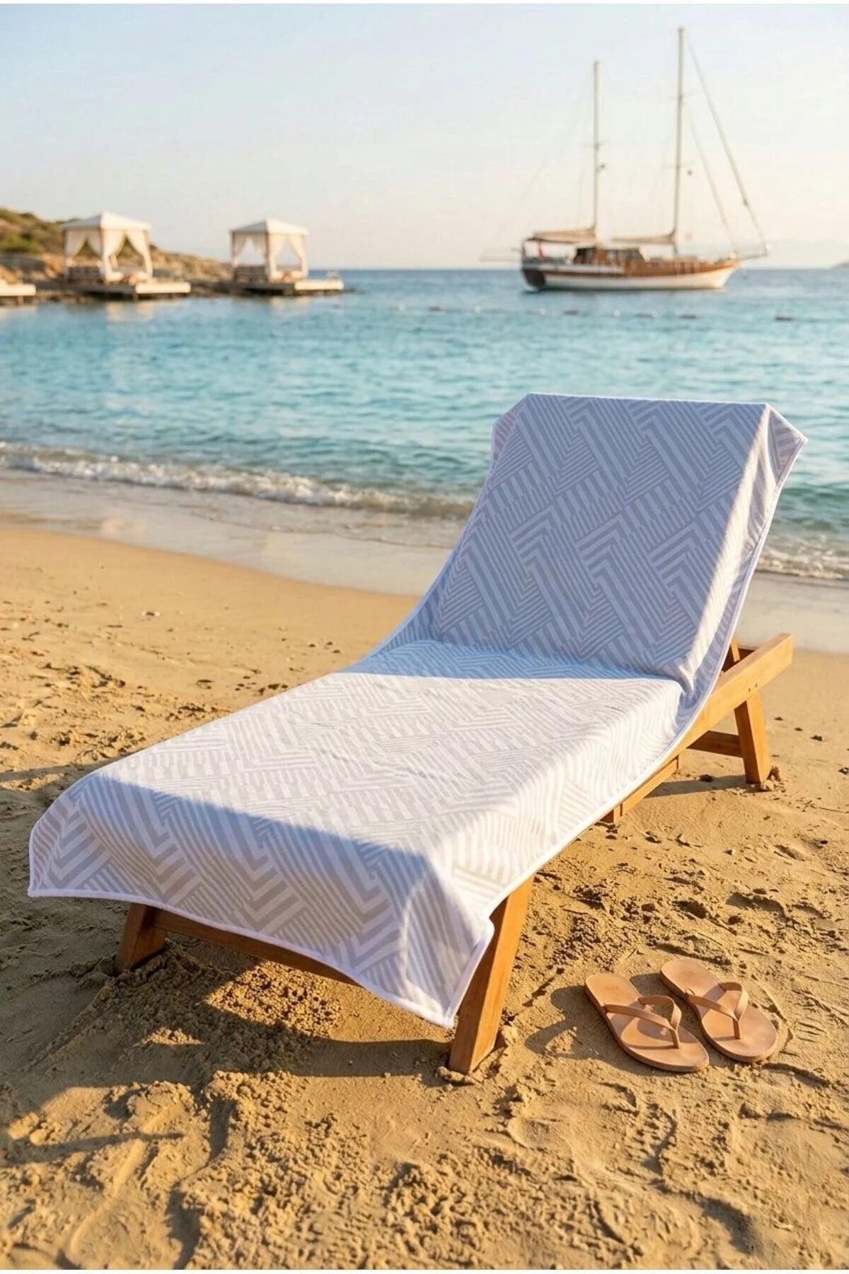 Indigo Peak Gümüş Plaj Havlusu 70 x 150