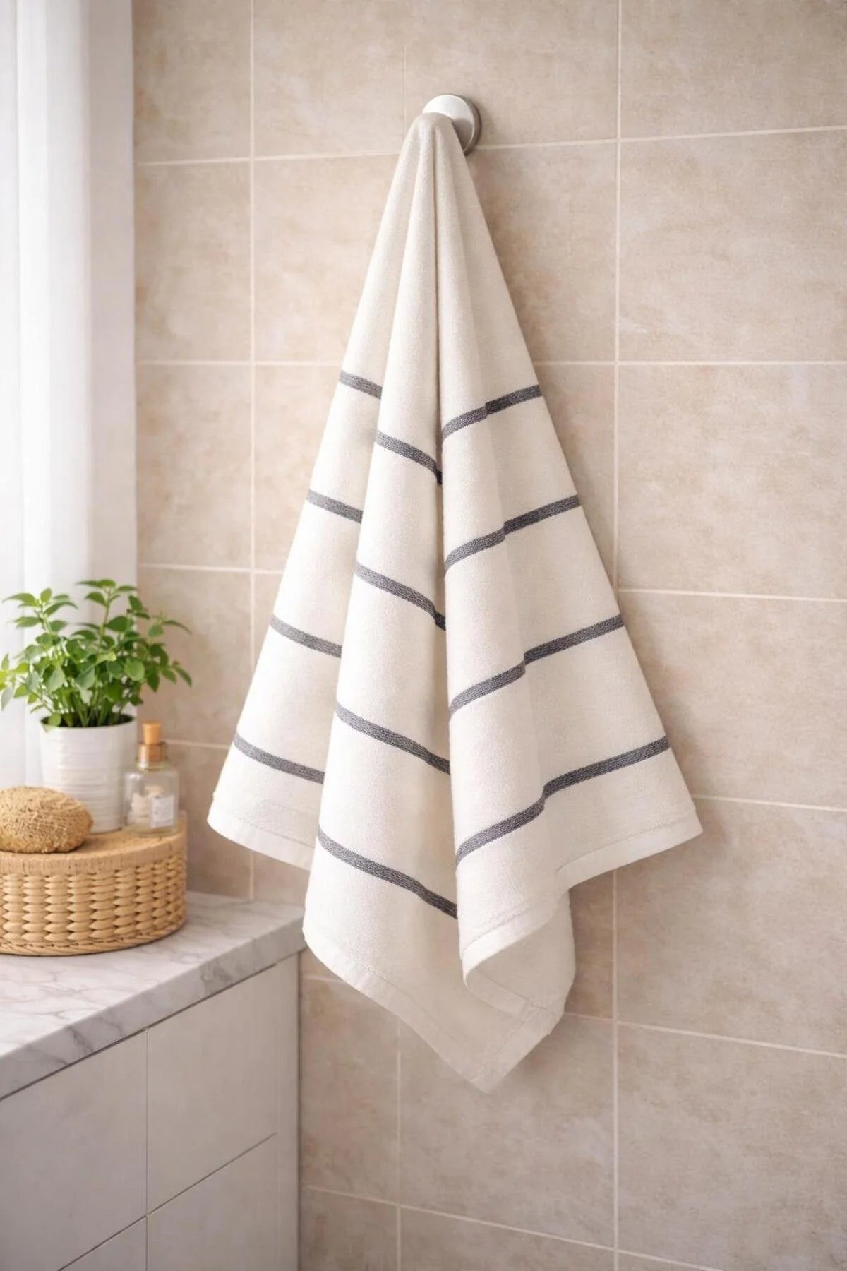Marin Çizgili Plaj Havlusu - Peştemal - Banyo Havlusu