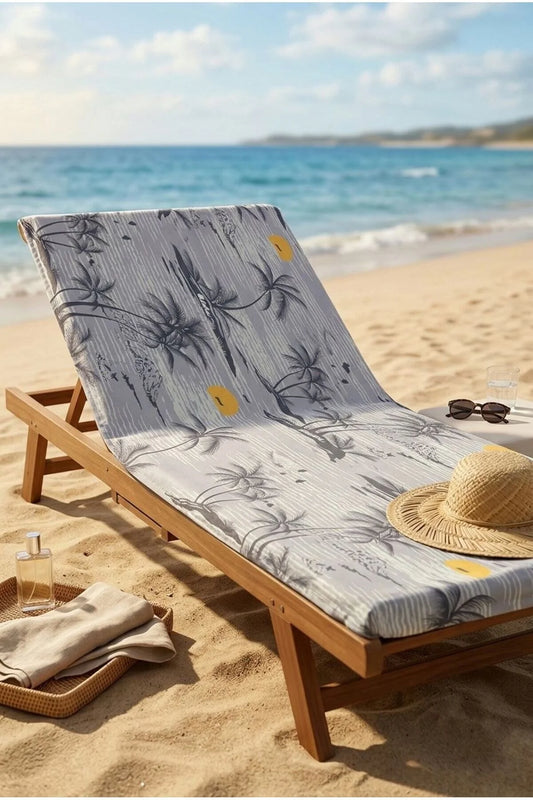 Retro Island Gri Plaj Havlusu 70 x 150 cm