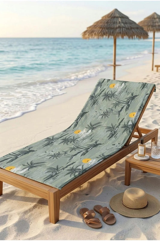 Retro Island Yeşil Plaj Havlusu 70 x 150 cm