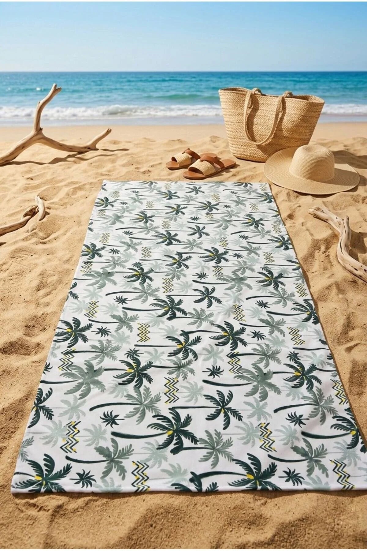 Tropical Breeze Yeşil Plaj Havlusu 70 x 150 cm