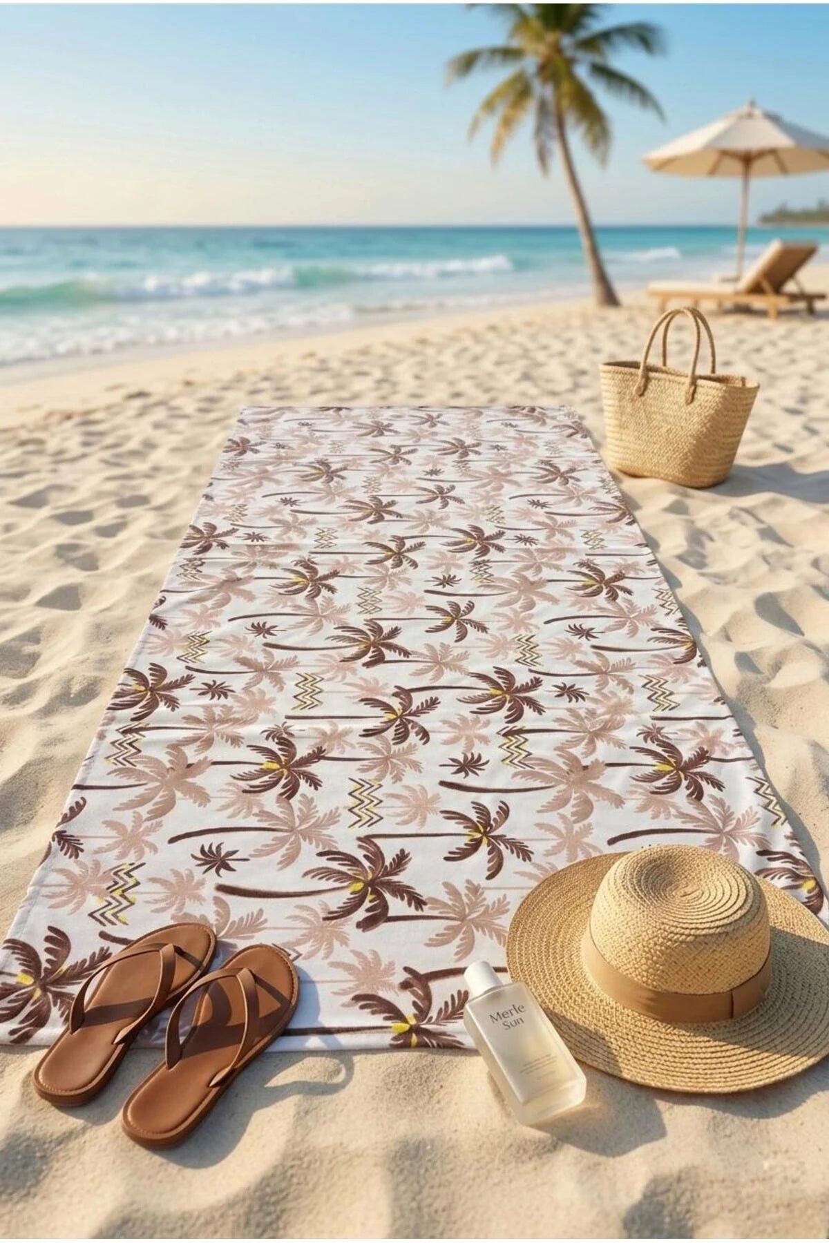 Tropical Breeze Kahverengi Plaj Havlusu 70 x 150 cm