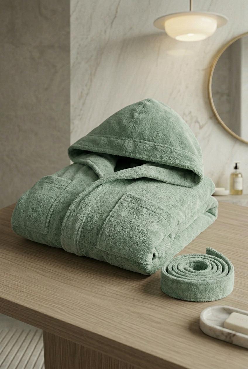 Yeşil Premium Triga Bornoz - Ekstra Yumuşak ve Hızlı Emici Bornoz